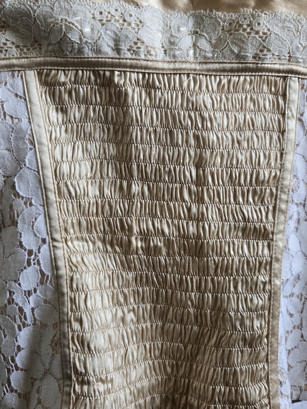bebe Vintage Y2K Lace Bustier Corset Top NWT XS Cream Satin & Lace Camisole - Picture 6 of 7